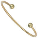 Yellow Gold Ladies 2.5mm Solid Torque Bangle