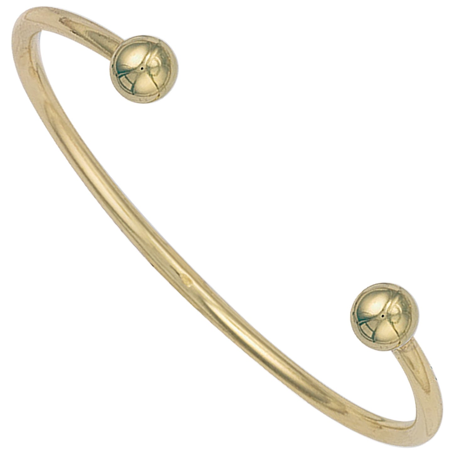 Yellow Gold Ladies / Gents 3mm Solid Torque Bangle - 9ct Gold
