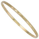 Yellow Gold 3mm D/C D - Shaped Slave Bangle