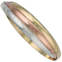 Yellow White & Rose Gold 5mm Russian Wedding Bangle