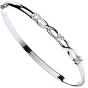 White Gold Cubic Zirconia Bangle