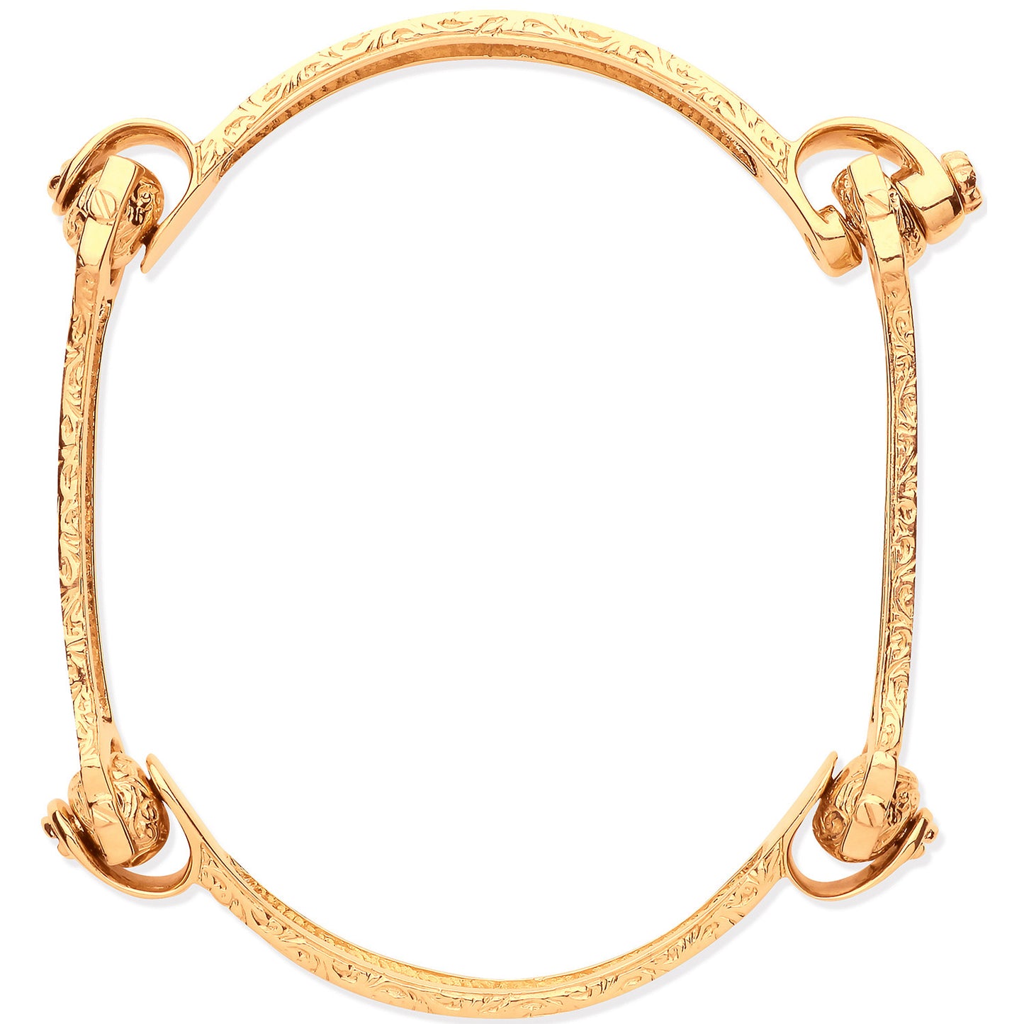 Yellow Gold 4 Piece Bone Gents Bangle - 9ct Gold