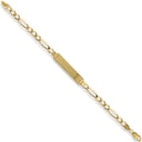 Yellow Gold Baby/Ladies Figaro ID Bracelet