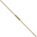 Yellow Gold Baby/Ladies Curb ID Bracelet