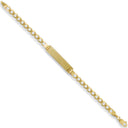 Yellow Gold Baby/Ladies Curb ID Bracelet