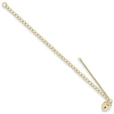 Yellow Gold Open Curb & Padlock Charm Baby/Ladies Bracelet
