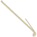 Yellow Gold Open Curb & Padlock Charm Bracelet