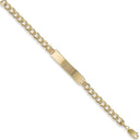 Yellow Gold Ladies/Gents Curb ID Bracelet