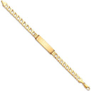 Yellow Gold Curb ID Gents Bracelet