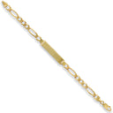 Yellow Gold Baby/Ladies Figaro ID Bracelet