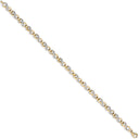 Yellow Gold Figure of 8 Cubic Zirconia link Ladies Bracelet