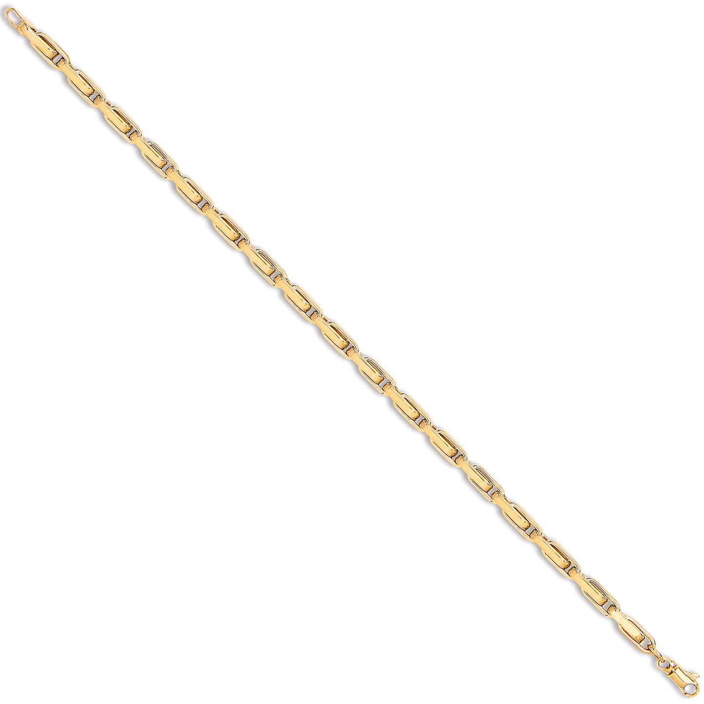 Yellow Gold Belcher Box Ladies Bracelet - 9ct Gold
