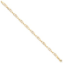 Yellow Gold Cubic Zirconia Entwined Links Bracelet