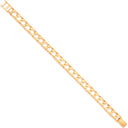 Yellow Gold 9mm Casted Grain Edge Gents Bracelet