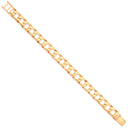 Yellow Gold 11mm Casted Grain Edge Gents Bracelet