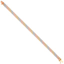 Yellow, White & Rose Gold Panther Link Ladies Bracelet