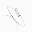 18K White Gold Wire Slip-On Bracelet