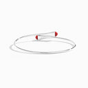 18K White Gold Wire Slip-On Bracelet