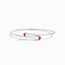 18K White Gold Wire Slip-On Bracelet