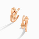 Cleo Full Gold Open Hoop Earrings Rose Gold