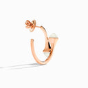 18 Karat Rose Gold Diamond Small Hoop Earrings