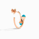 18 Karat Rose Gold Diamond Small Hoop Earrings