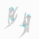 Small White Gold Diamond Hoop Earrings