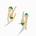 Cleo Diamond Small Hoop Earrings Yellow Gold Yellow Quartzite