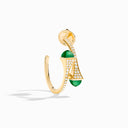 Cleo Diamond Small Hoop Earrings Yellow Gold Yellow Quartzite