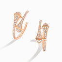 Cleo Full Diamond Small Hoop Earrings Rose Gold Diamond