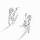 Cleo Full Diamond Small Hoop Earrings White Gold Diamond