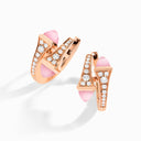 Rose Gold Diamond Huggie Earrings