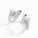 18K Gold Diamond Huggie Earrings