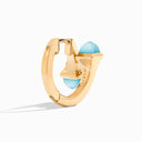 18K Yellow Gold Diamond Huggie Earrings