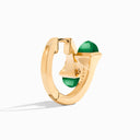 18K Yellow Gold Diamond Huggie Earrings