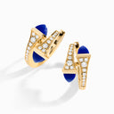 18K Yellow Gold Diamond Huggie Earrings