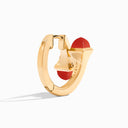 18K Yellow Gold Diamond Huggie Earrings