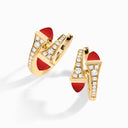 18K Yellow Gold Diamond Huggie Earrings