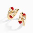 18K Yellow Gold Diamond Huggie Earrings