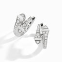18K Gold Full Diamond Huggie Earrings