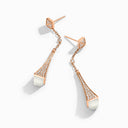 Rose Gold Diamond Teardrop Earrings