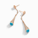 Rose Gold Diamond Teardrop Earrings