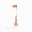 Rose Gold Diamond Teardrop Earrings