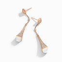 Rose Gold Diamond Teardrop Earrings