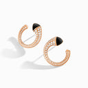 Cleo Venus Diamond Stud Earrings Rose Gold White Agate