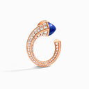 Cleo Venus Diamond Stud Earrings Rose Gold White Agate