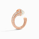 Cleo Venus Diamond Stud Earrings Rose Gold White Agate
