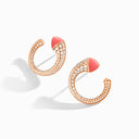 Cleo Venus Diamond Stud Earrings Rose Gold White Agate