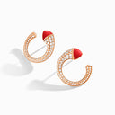 Cleo Venus Diamond Stud Earrings Rose Gold White Agate