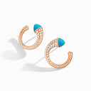 Cleo Venus Diamond Stud Earrings Rose Gold White Agate